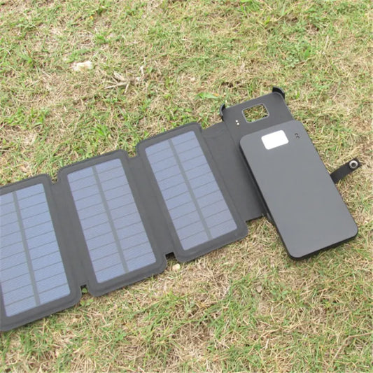 Foldable Solar Power Bank with Detachable Design