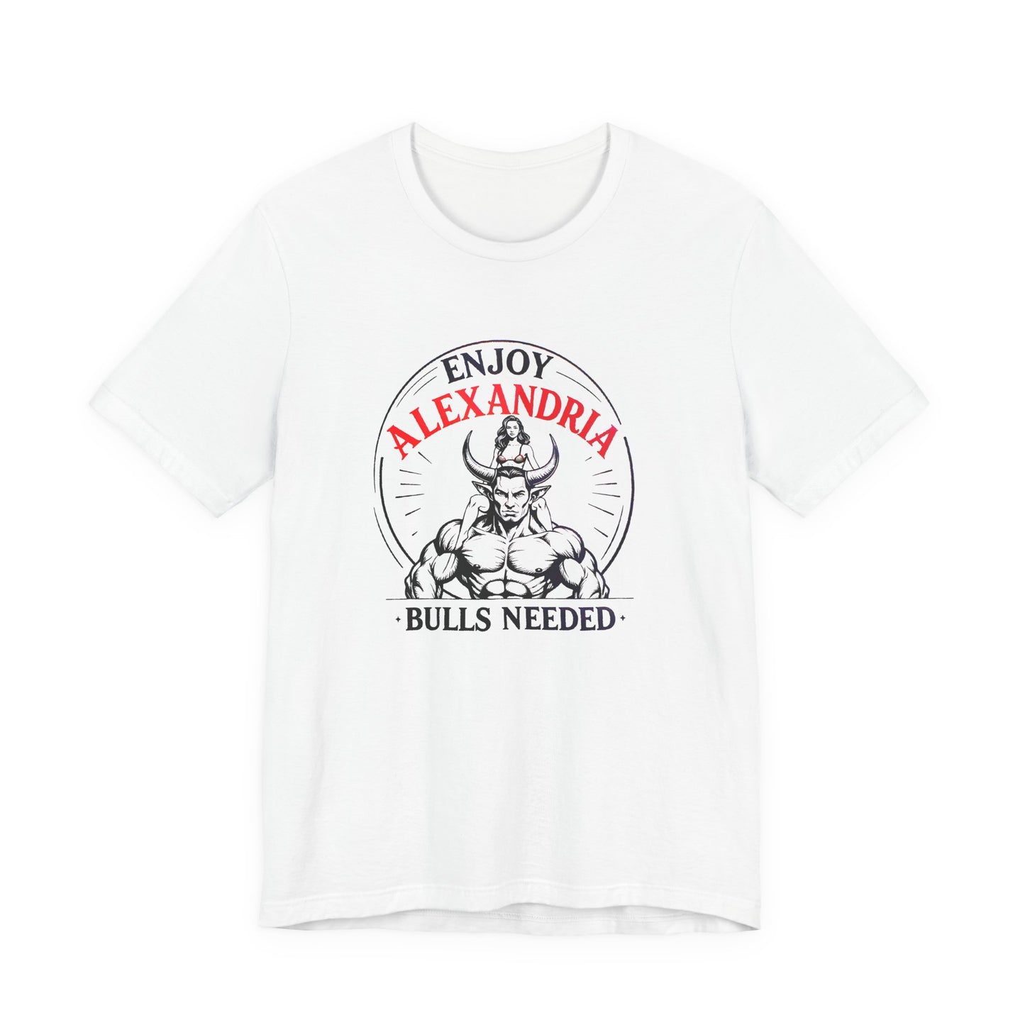 Enjoy Alexandria 'Bulls Needed' Graphic Tee — Vintage Bull Rider Beach Shirt