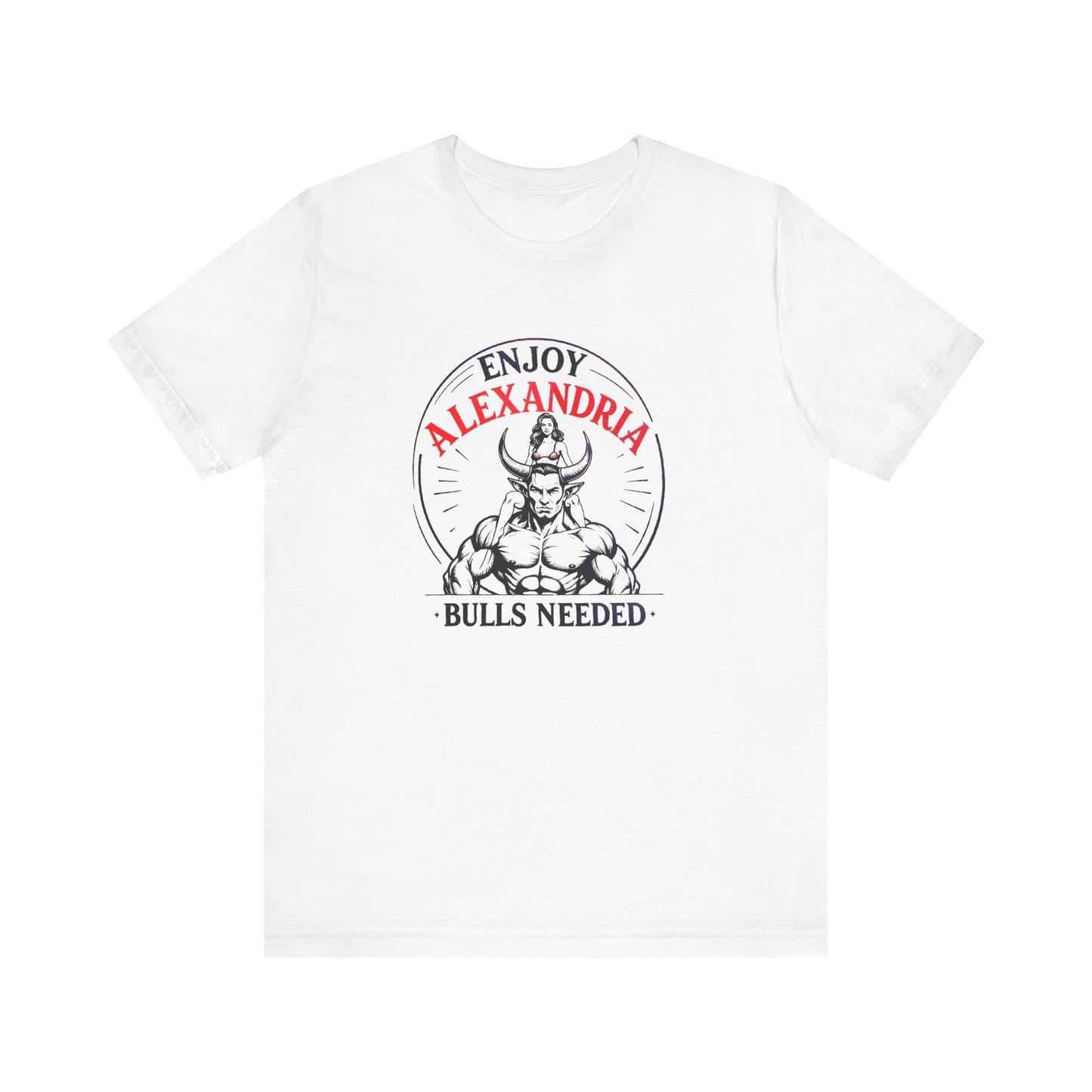 Enjoy Alexandria 'Bulls Needed' Graphic Tee — Vintage Bull Rider Beach Shirt