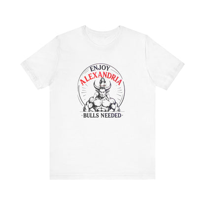 Enjoy Alexandria 'Bulls Needed' Graphic Tee — Vintage Bull Rider Beach Shirt