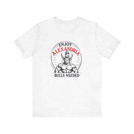 Enjoy Alexandria 'Bulls Needed' Graphic Tee — Vintage Bull Rider Beach Shirt