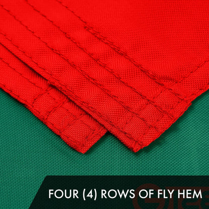 G128 3 Pack: Mexico Mexican Flag  4x6 Ft  ToughWeave Series Embroidered 300D Polyester  Country Flag, Embroidered Design, Indoor/Outdoor, Brass Grommets