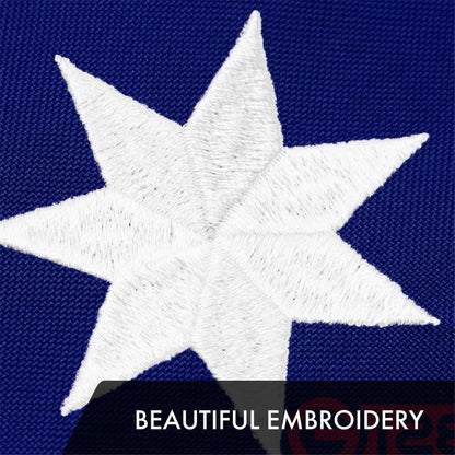 G128 3 Pack: Bennington 76 Flag  4x6 Ft  ToughWeave Series Embroidered 300D Polyester  Historical Flag, Embroidered Design, Indoor/Outdoor, Brass Grommets