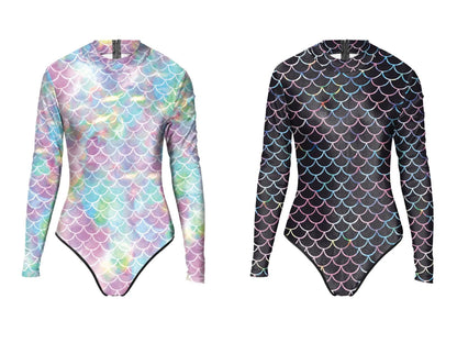 Mermaid Print Yoga Outfit