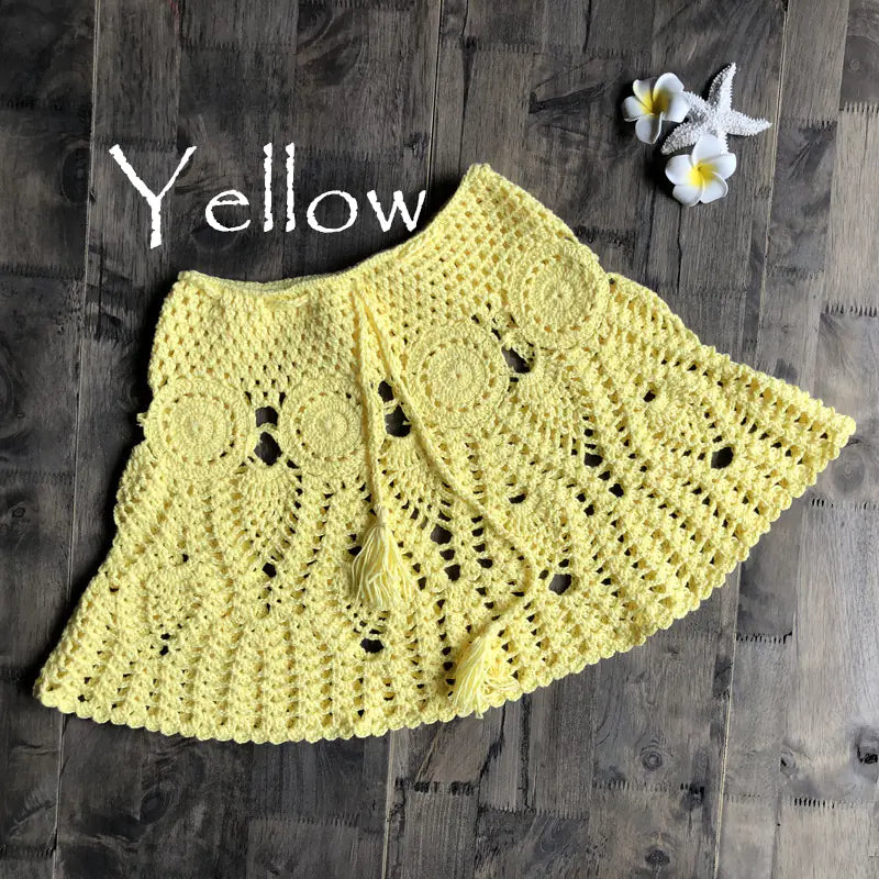 Handmade Crochet Bikini Skirt and Yoga Top