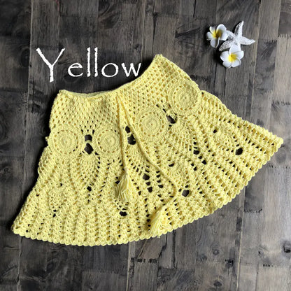 Handmade Crochet Bikini Skirt and Yoga Top
