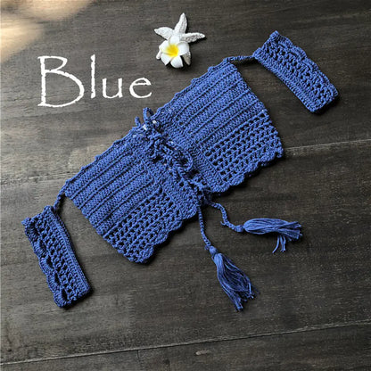 Handmade Crochet Bikini Skirt and Yoga Top