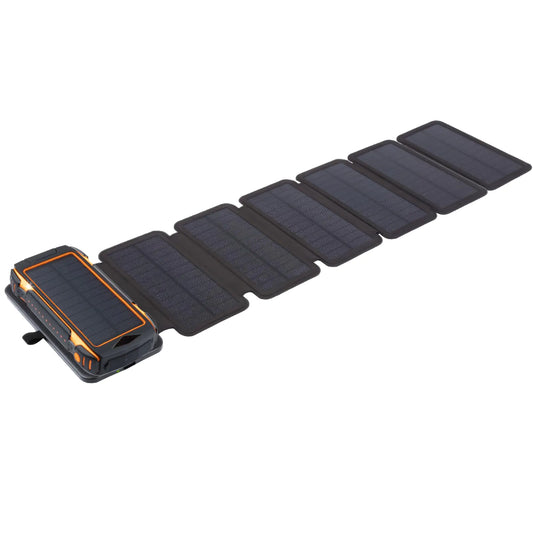 Solar Storm X7: Ultra-Durable High-Capacity 24000mAh Solar Power Bank with Fast Charging Detachable Solar Panel & IP54 Water-Resistant Design - Perfect for Outdoor Activitie (Orange)