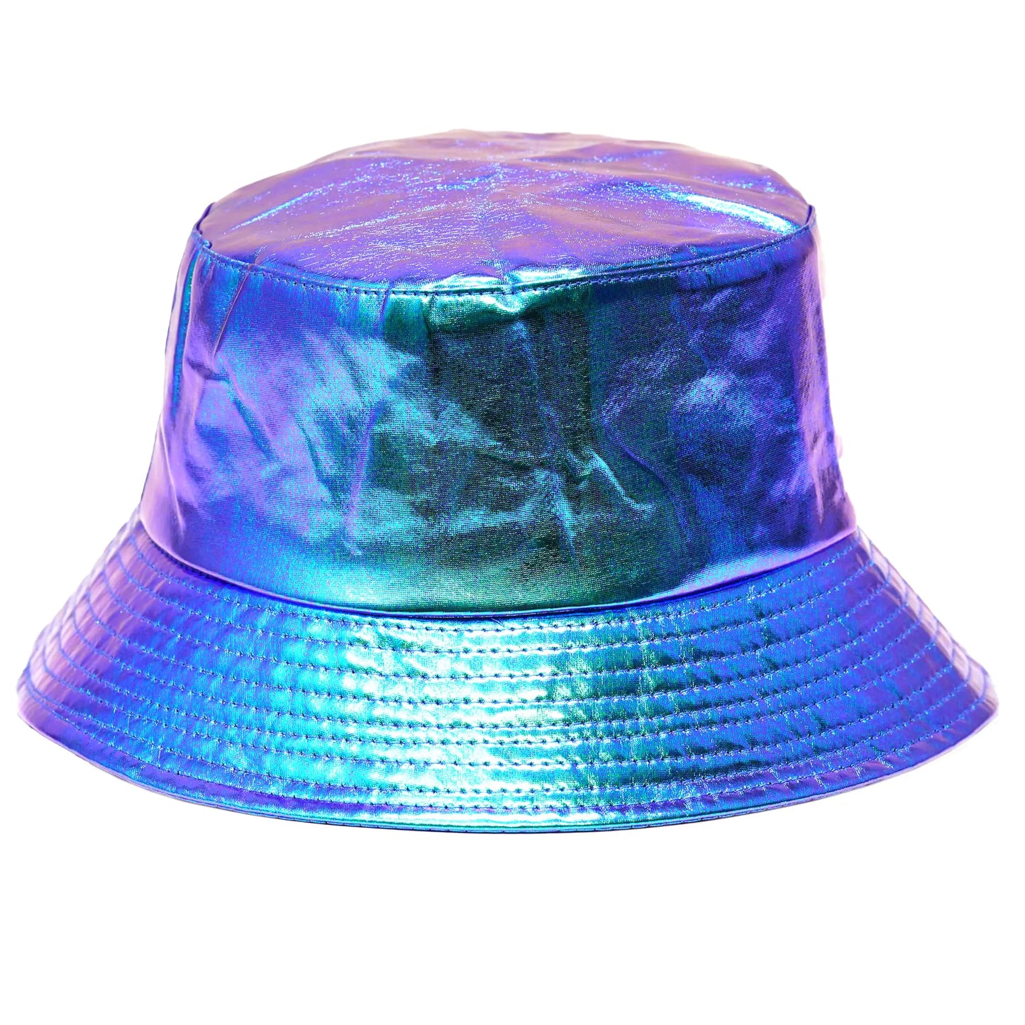 Metallic Purple Bucket Hat with UPF 50, Adjustable Fit