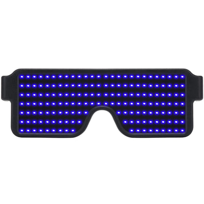 LED Rave Glasses with 8 Patterns, USB Rechargeable