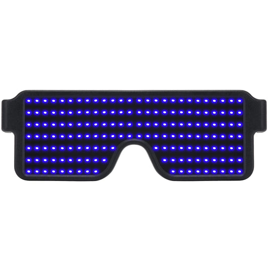 LED Rave Glasses with 8 Patterns, USB Rechargeable