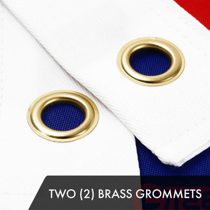 G128 3 Pack: Bennington 76 Flag  4x6 Ft  ToughWeave Series Embroidered 300D Polyester  Historical Flag, Embroidered Design, Indoor/Outdoor, Brass Grommets