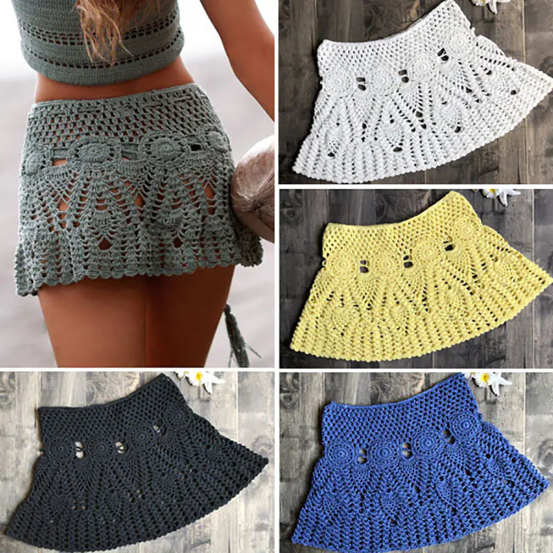 Handmade Crochet Bikini Skirt and Yoga Top
