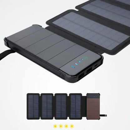 Foldable Solar Power Bank with Detachable Design