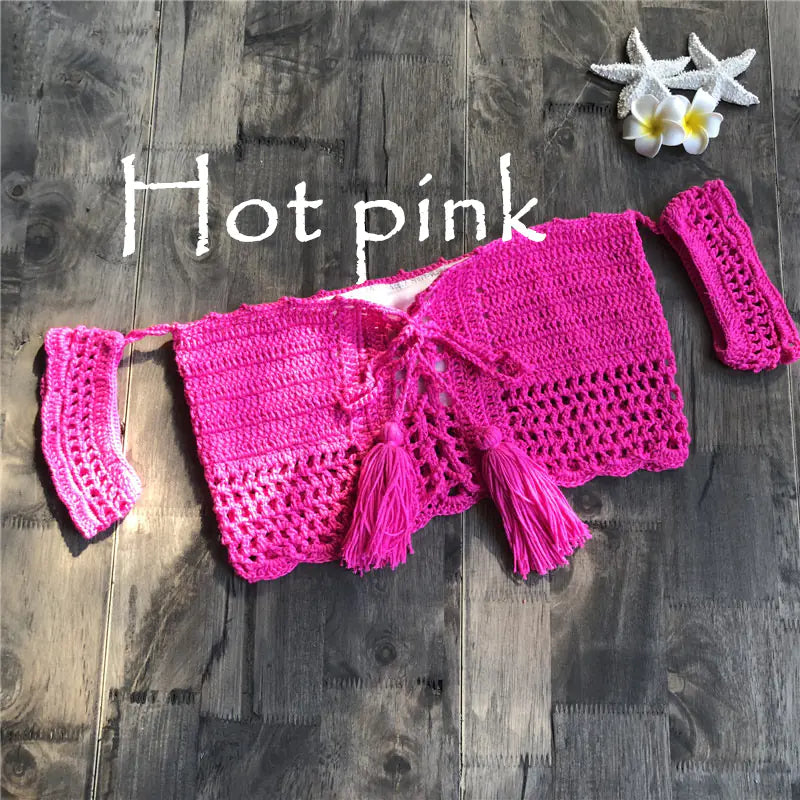 Handmade Crochet Bikini Skirt and Yoga Top