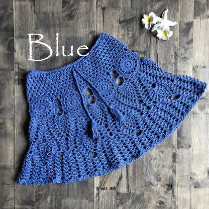 Handmade Crochet Bikini Skirt and Yoga Top